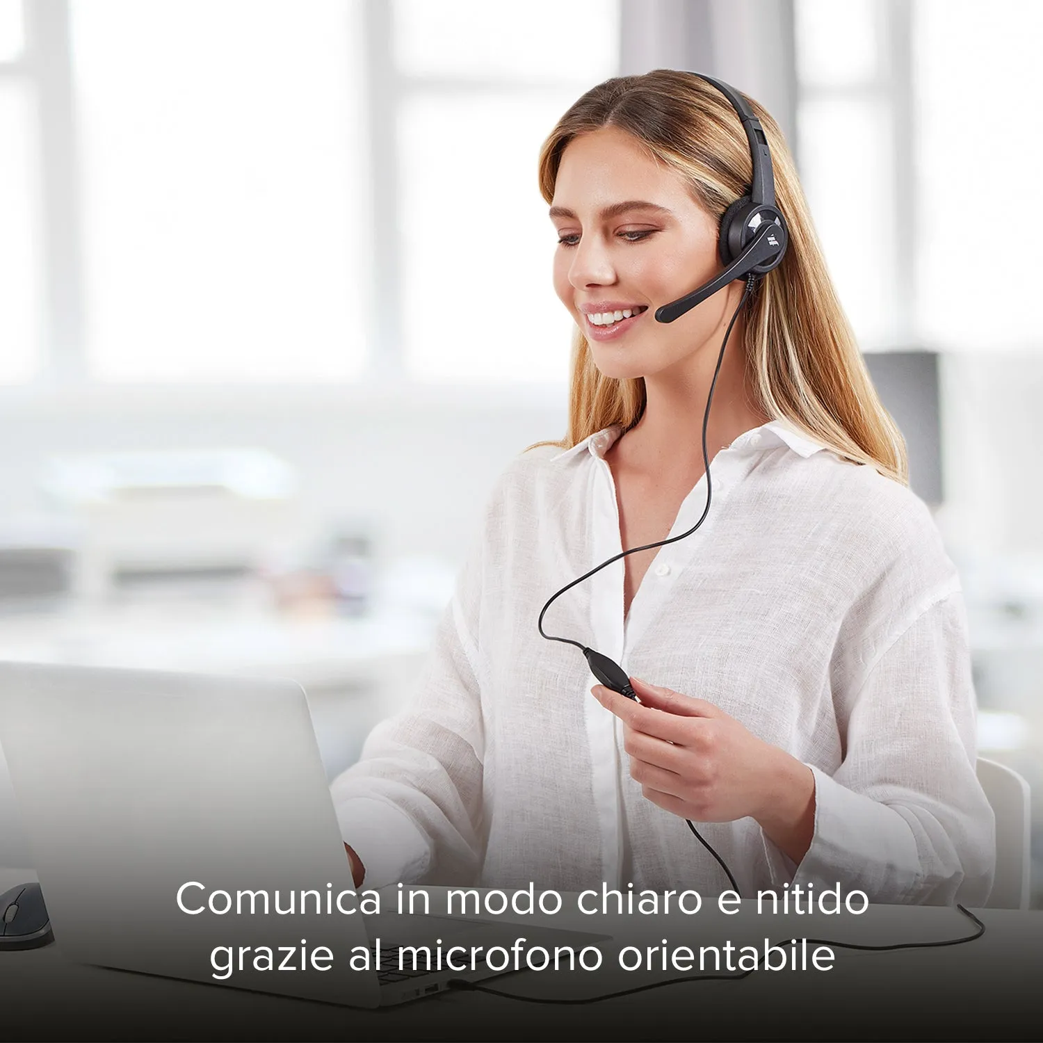 SBS Stereo Kopfhörer Kabel 3,5mm Mikrofon Schwarz