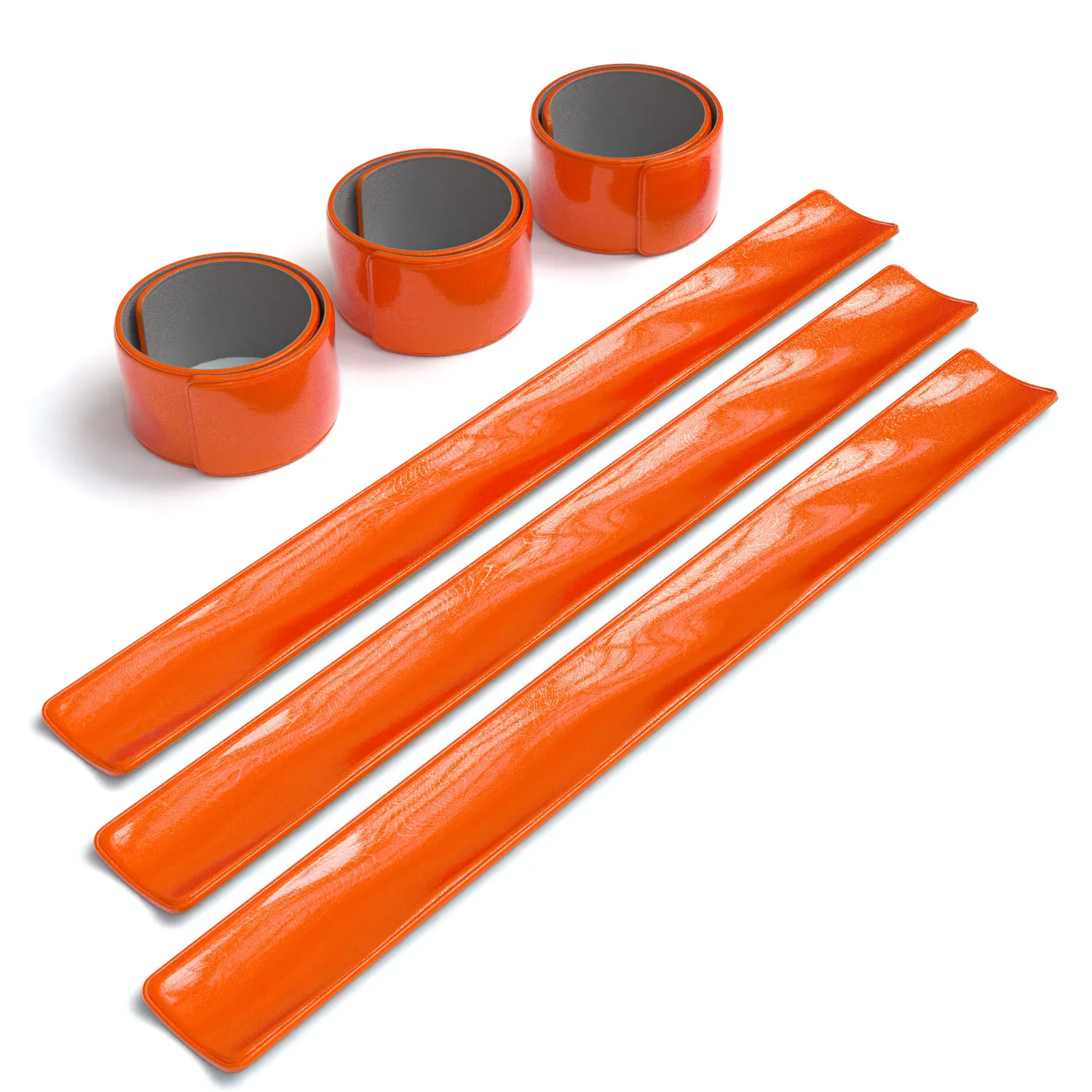 EAZY CASE Reflektorband Schnapparmband Neon Gelb 6er Set