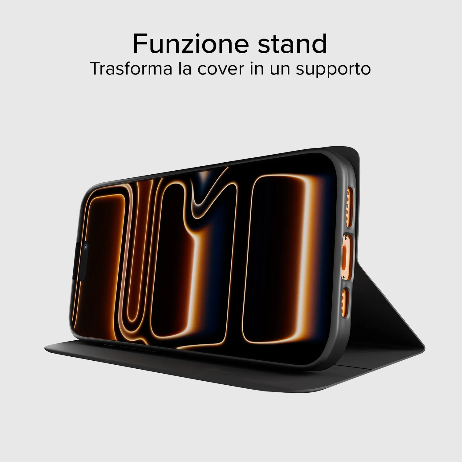 SBS Wallet Smooth Bookcover iPhone 17 Pro Max schwarz Stand