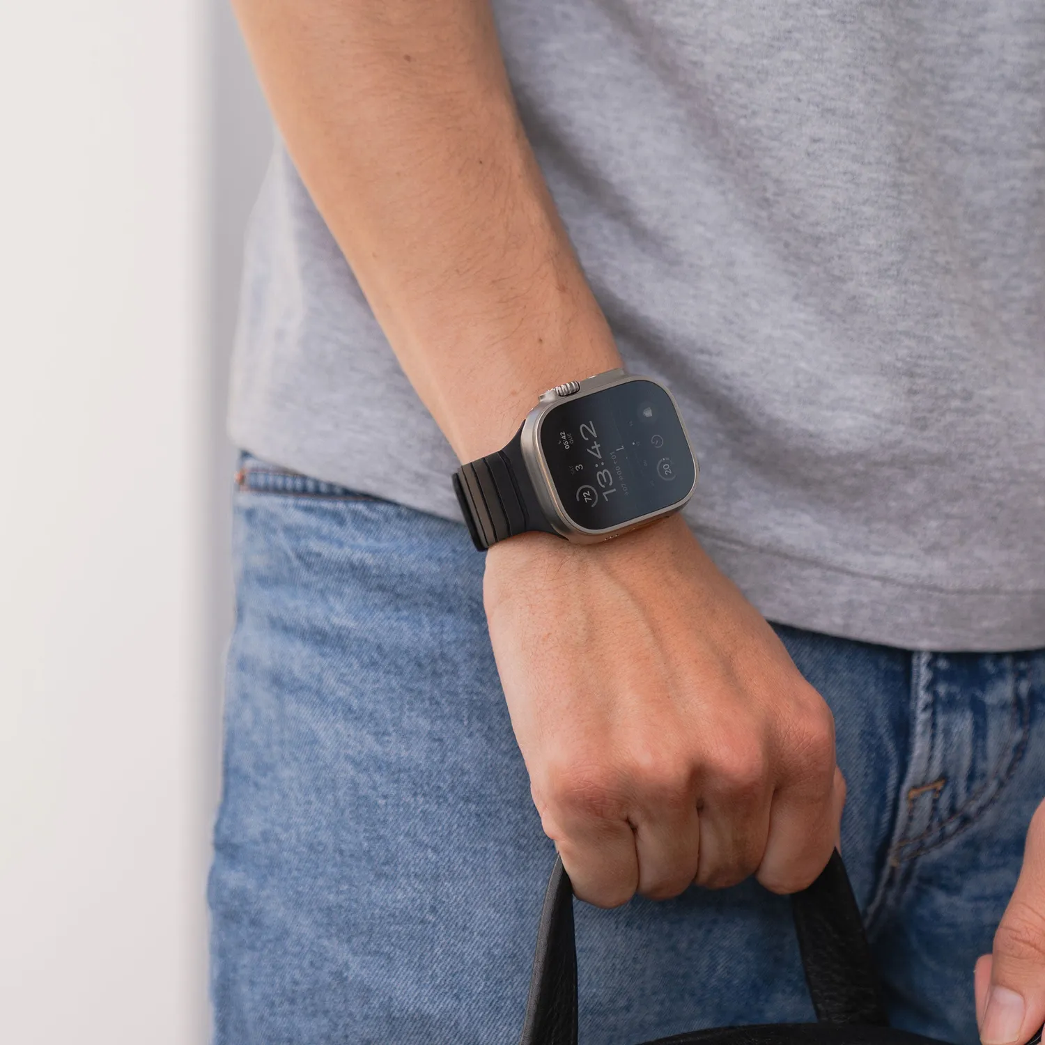 arktiband MagFlow Apple Watch Armband Schwarz 46mm