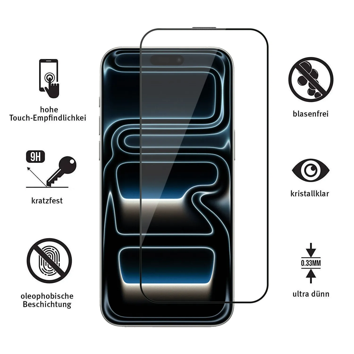 arktis DELUXE iPhone Panzerglas kristallklar 2 Stück