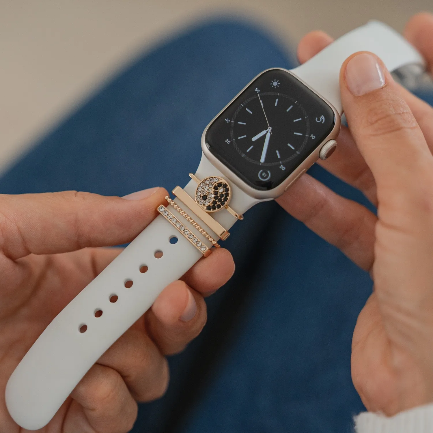 arktisband Apple Watch Charms Yin & Yang Anhänger Gold