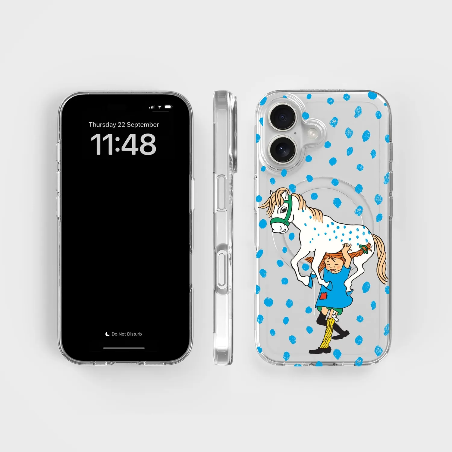 agood company CLRPRTCT Clear iPhone 16 Handyhülle Pippi Pferd