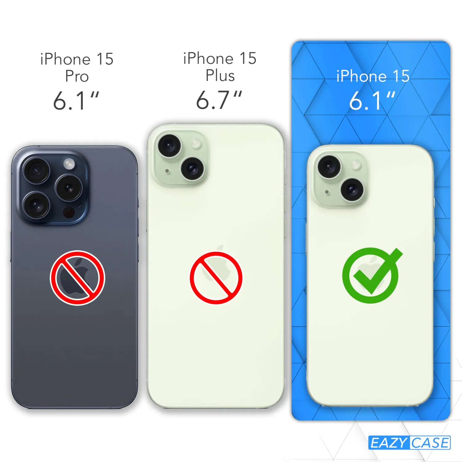 EAZY CASE iPhone 15 Glitzerhülle Liquid Transparent Blau