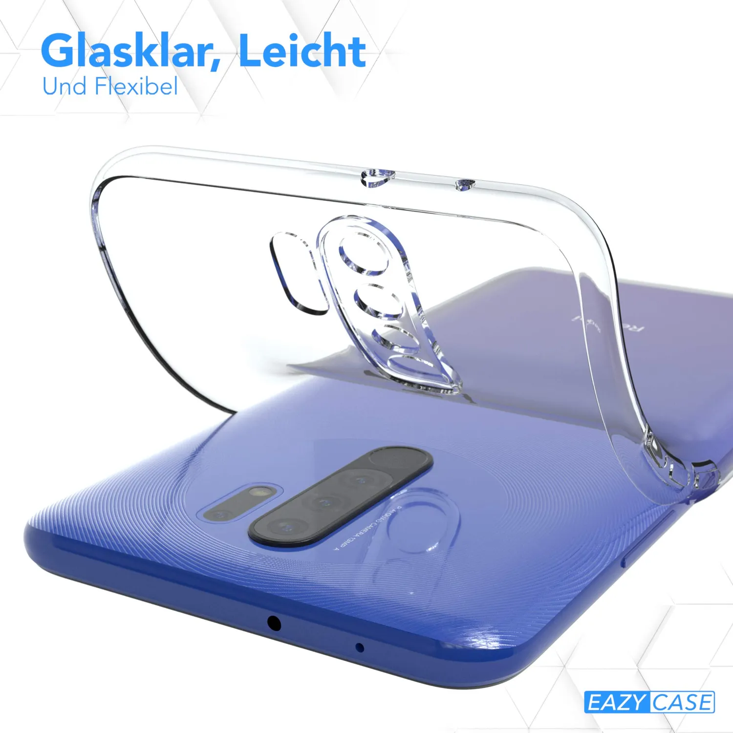 EAZY CASE Redmi 9 Silikon Hülle Transparent ultradünn