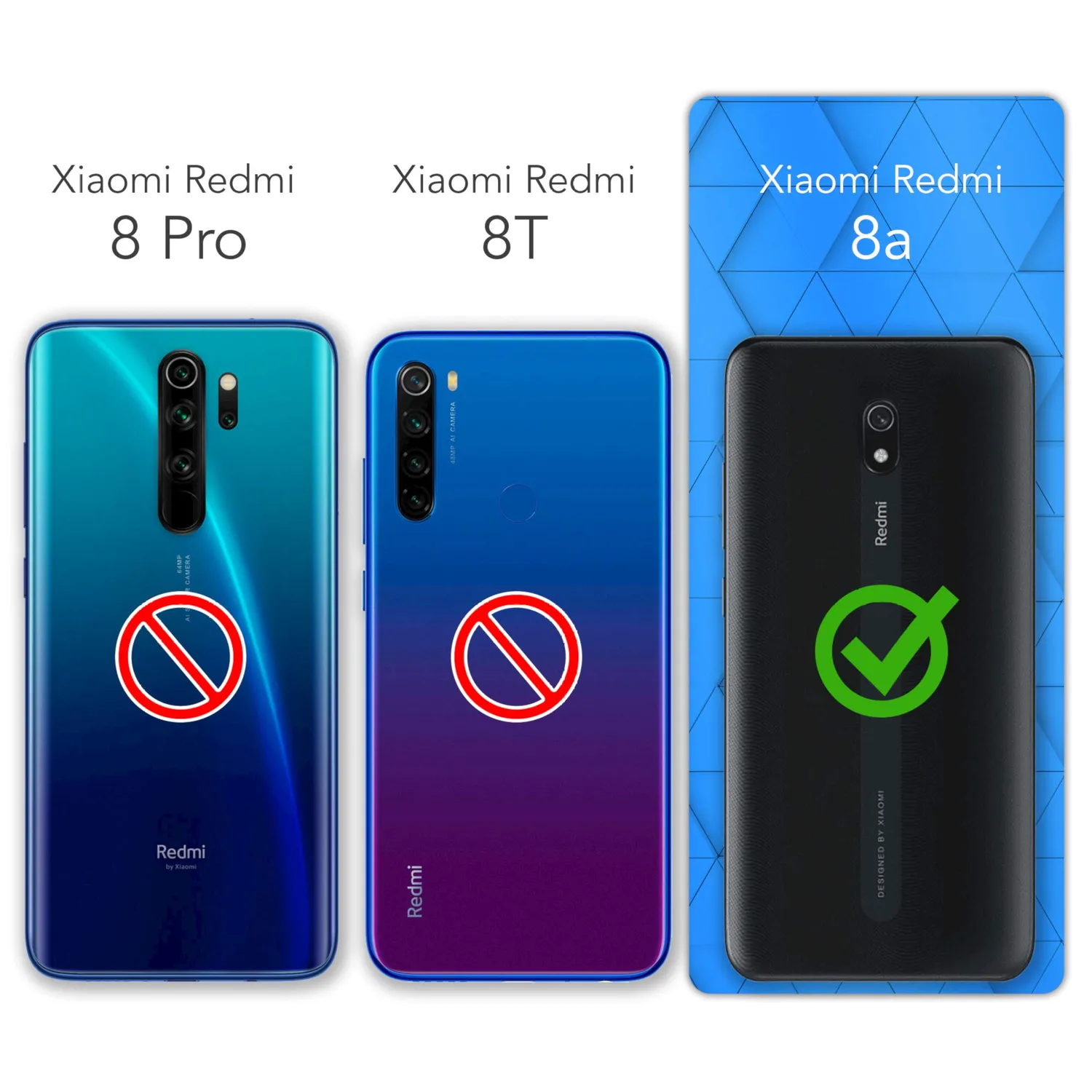 EAZY CASE Redmi 8a Handykette Schwarz Silikon