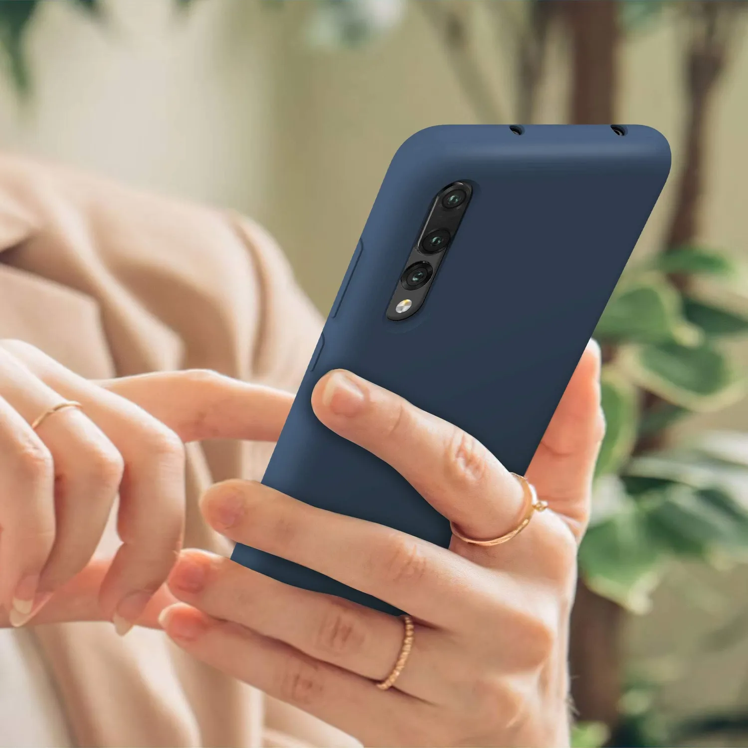 YATWIN Huawei P20 Pro Handyhülle Nachtblau Silikon