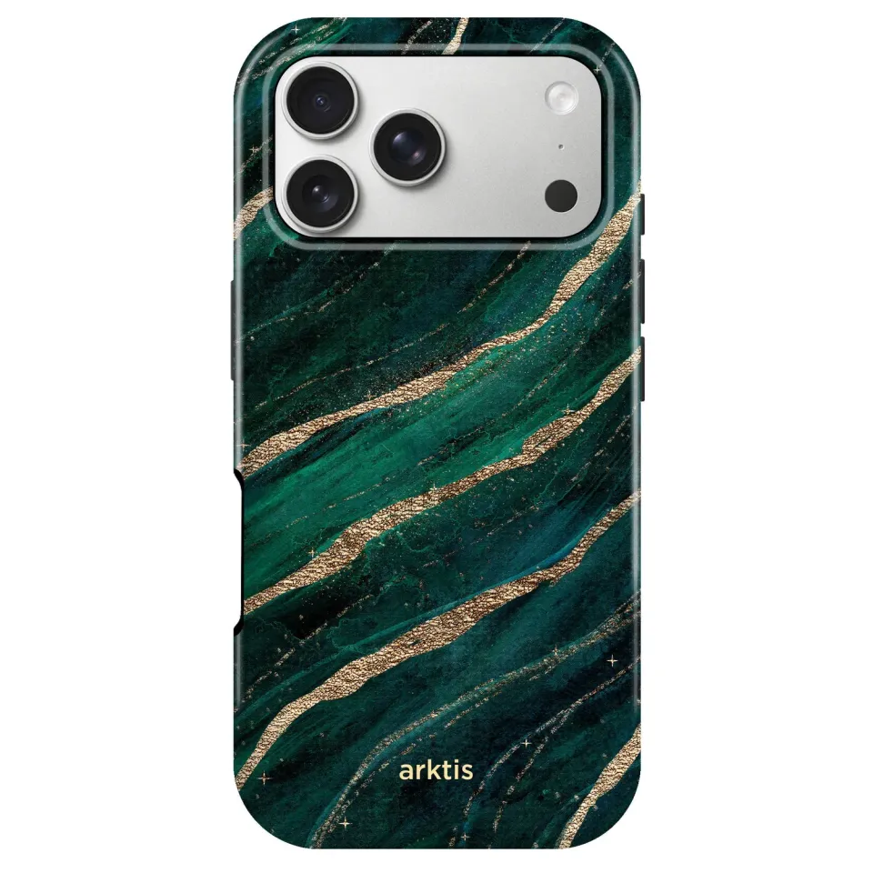 arktis iPhone 17 Pro Max Hülle Green Marble MagSafe stoßfest