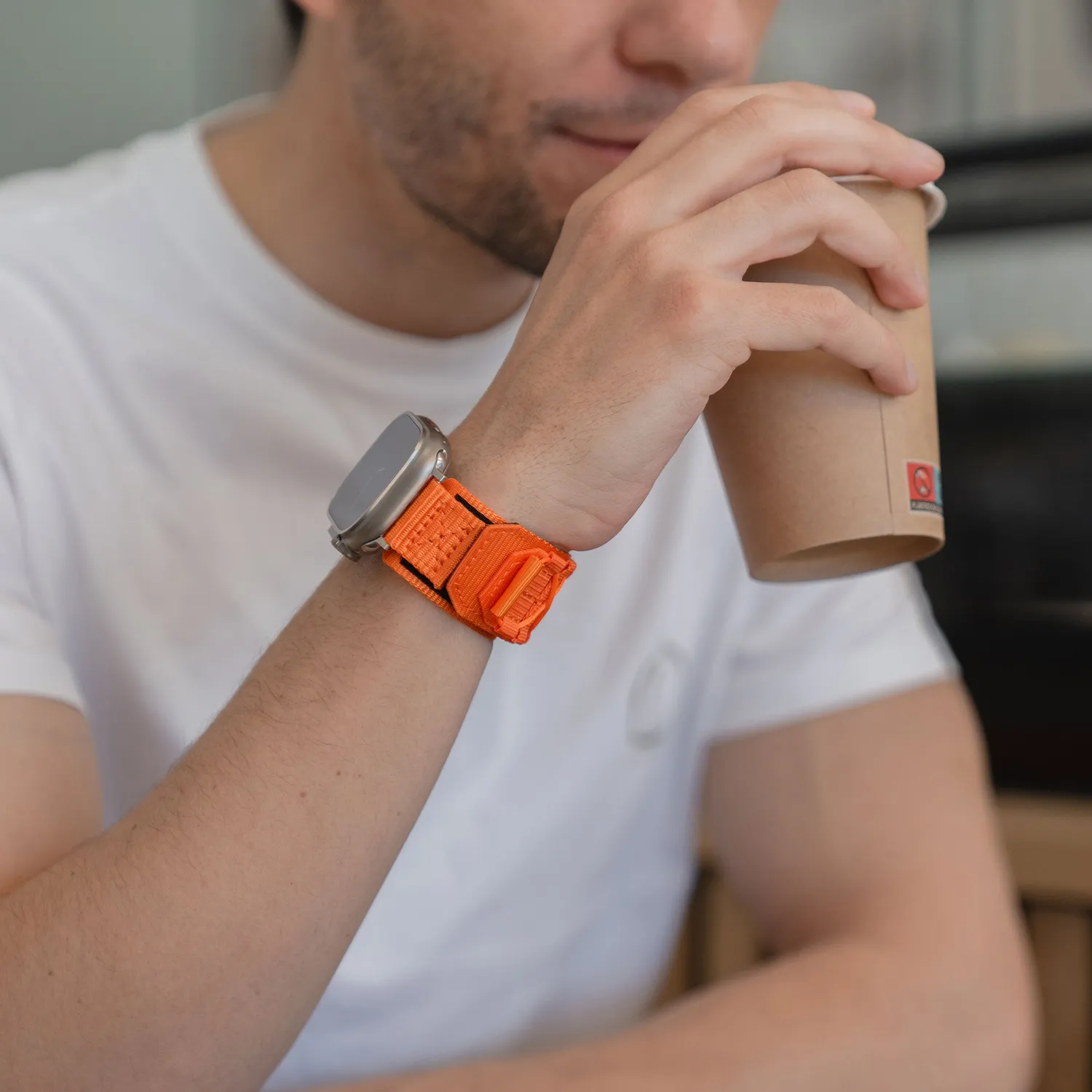 arktisband Forge Apple Watch Armband Nylon Schwarz