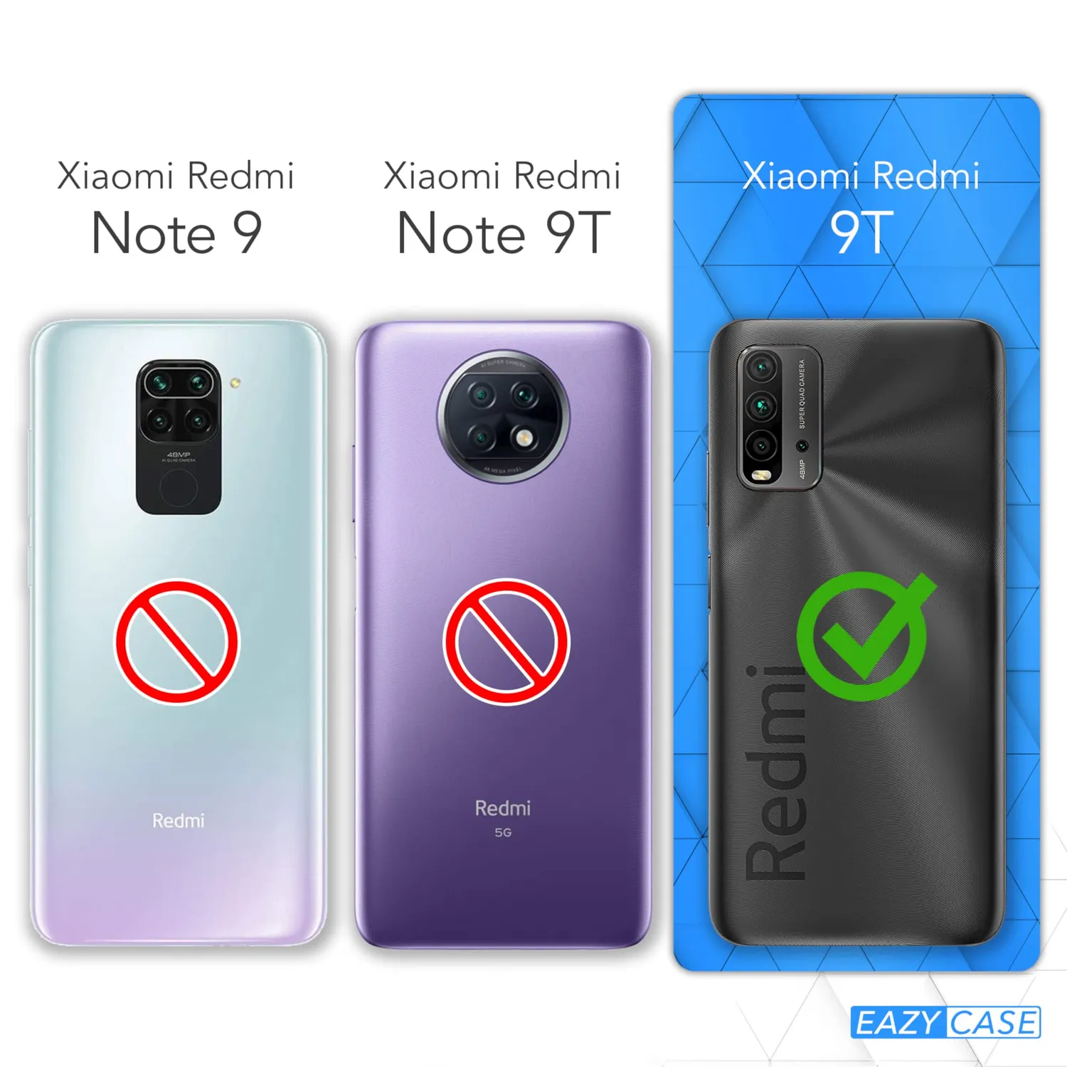 EAZY CASE Redmi 9T Handykette Anthrazit Silikon