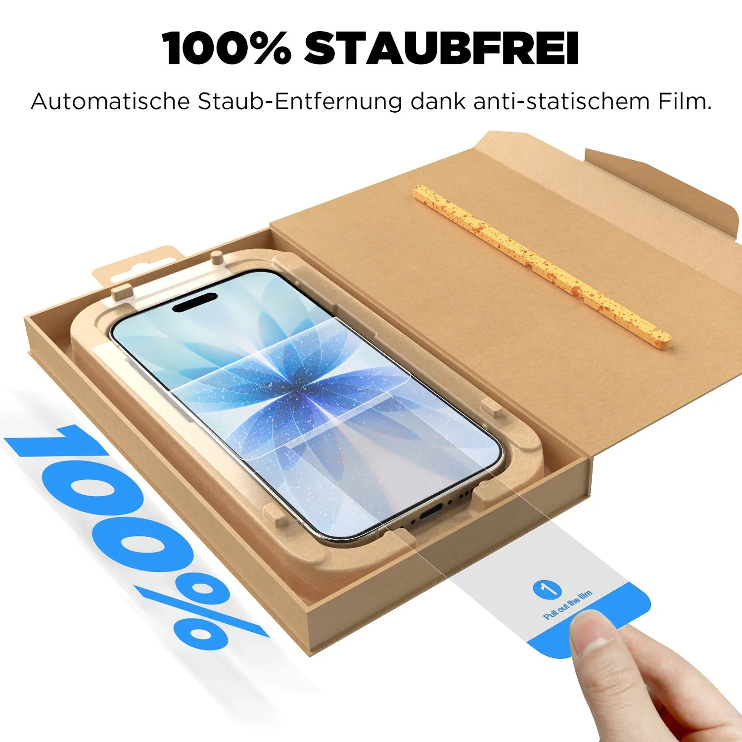 arktis REVOLUTION iPhone 17 Panzerglas 2er Set EZ Install
