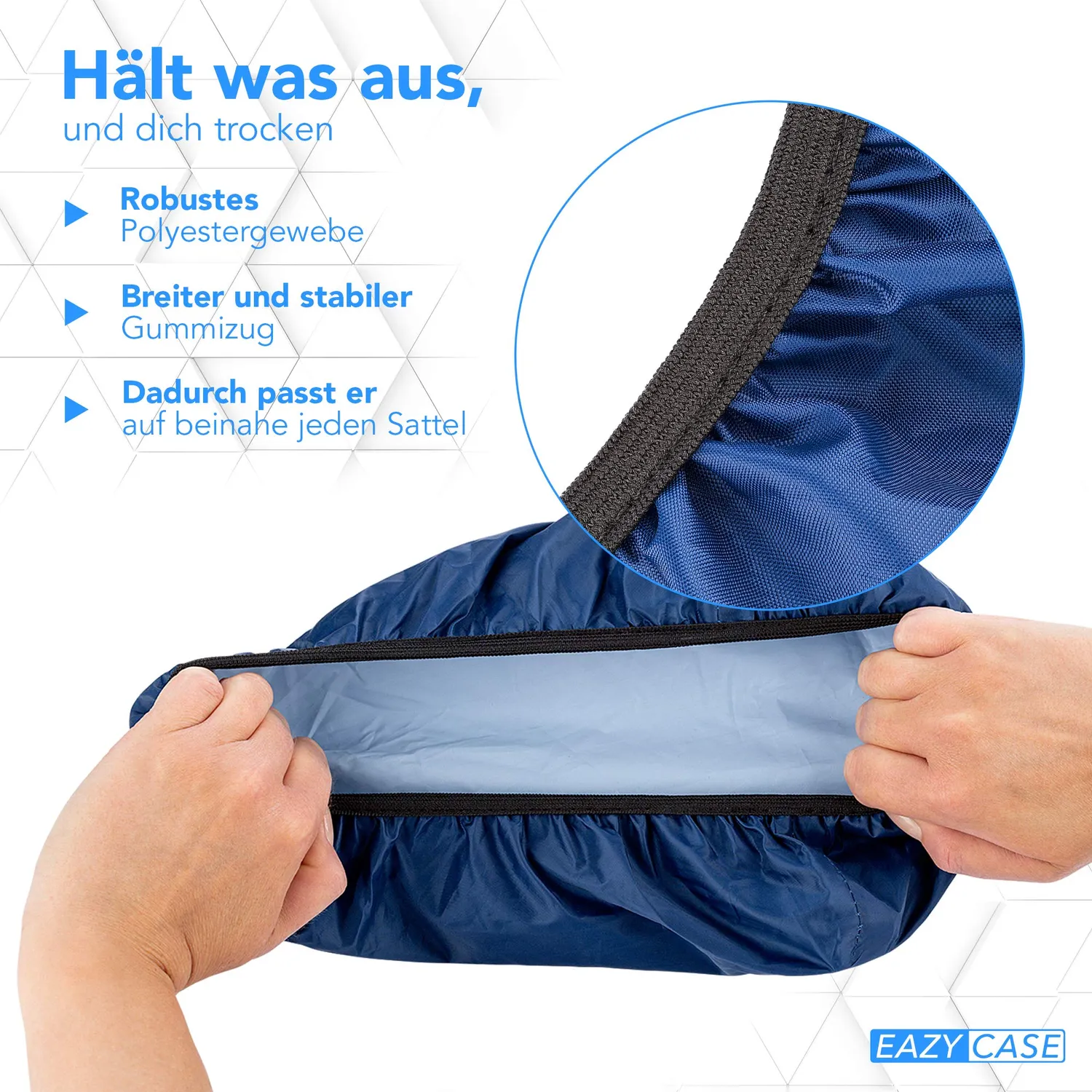 EAZY CASE Fahrradsattel Regenschutz dunkelblau Tasche wasserdicht