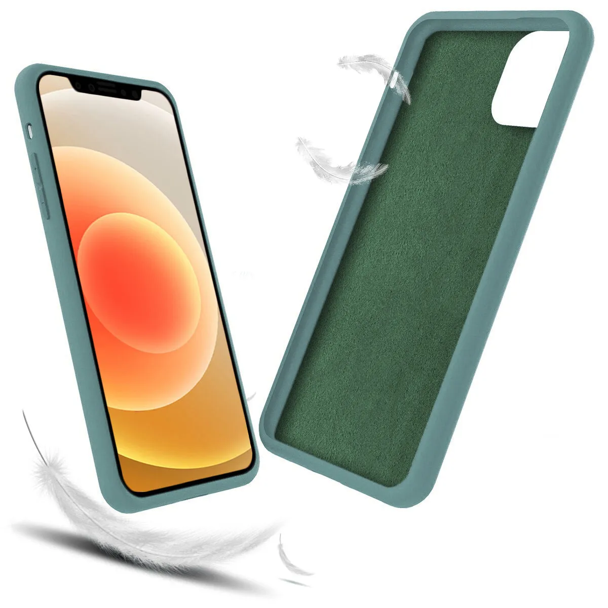 arktis iPhone 13 Silikon Case Nachtgrün griffig