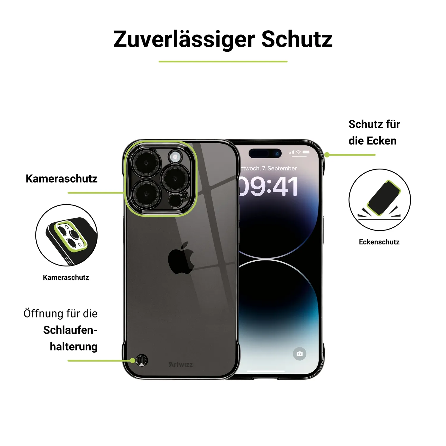 Artwizz MazingClip iPhone 14 Pro Clip-Hülle transparent
