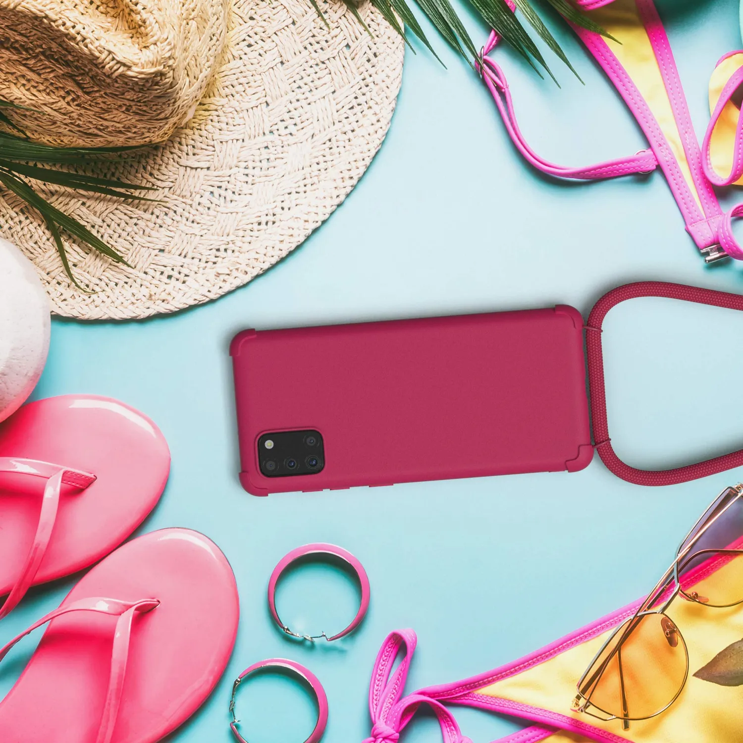 EAZY CASE Galaxy A31 Handykette Beere Silikon