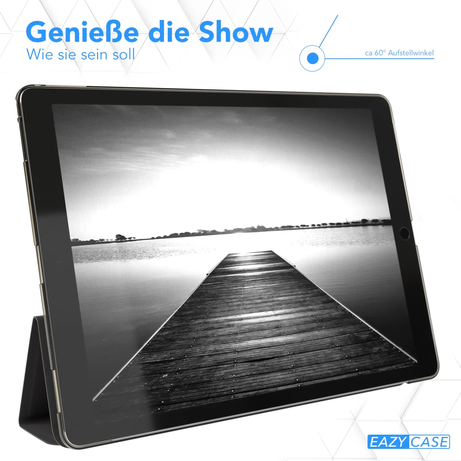 EAZY CASE iPad Pro 12,9" 2015/2017 Smartcase Schwarz Ständer