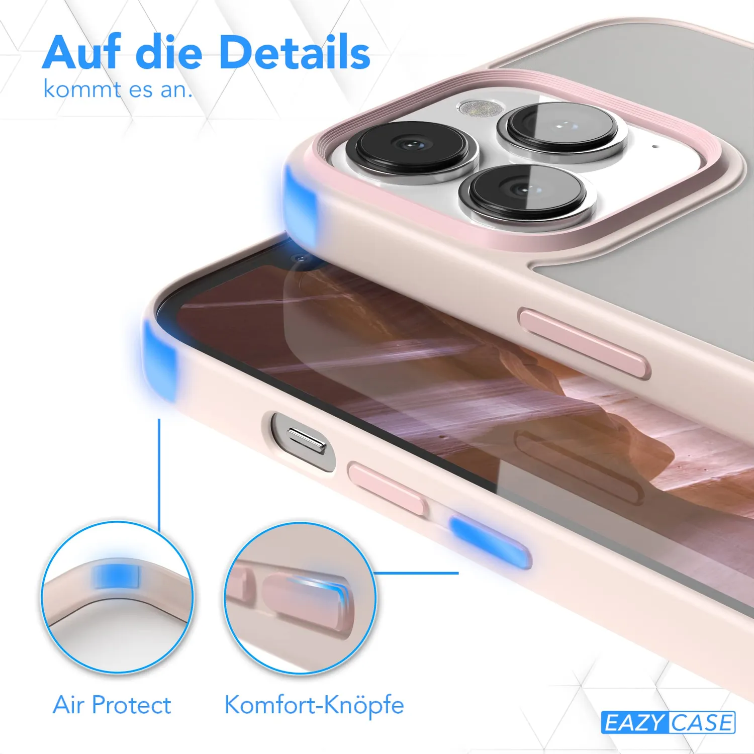 EAZY CASE iPhone 13 Pro Outdoor Hülle Alt Rosa