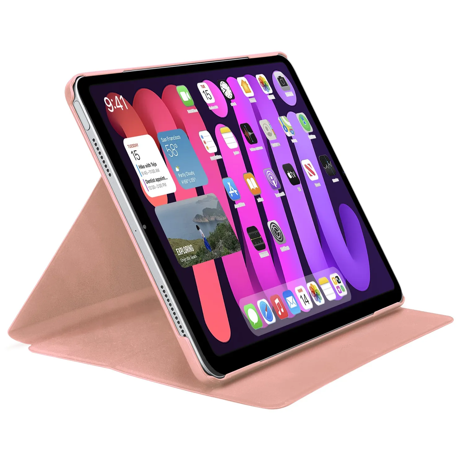 SBS Book Pro iPad Mini 6/7 Tablet-Hülle blau mit Standfunktion