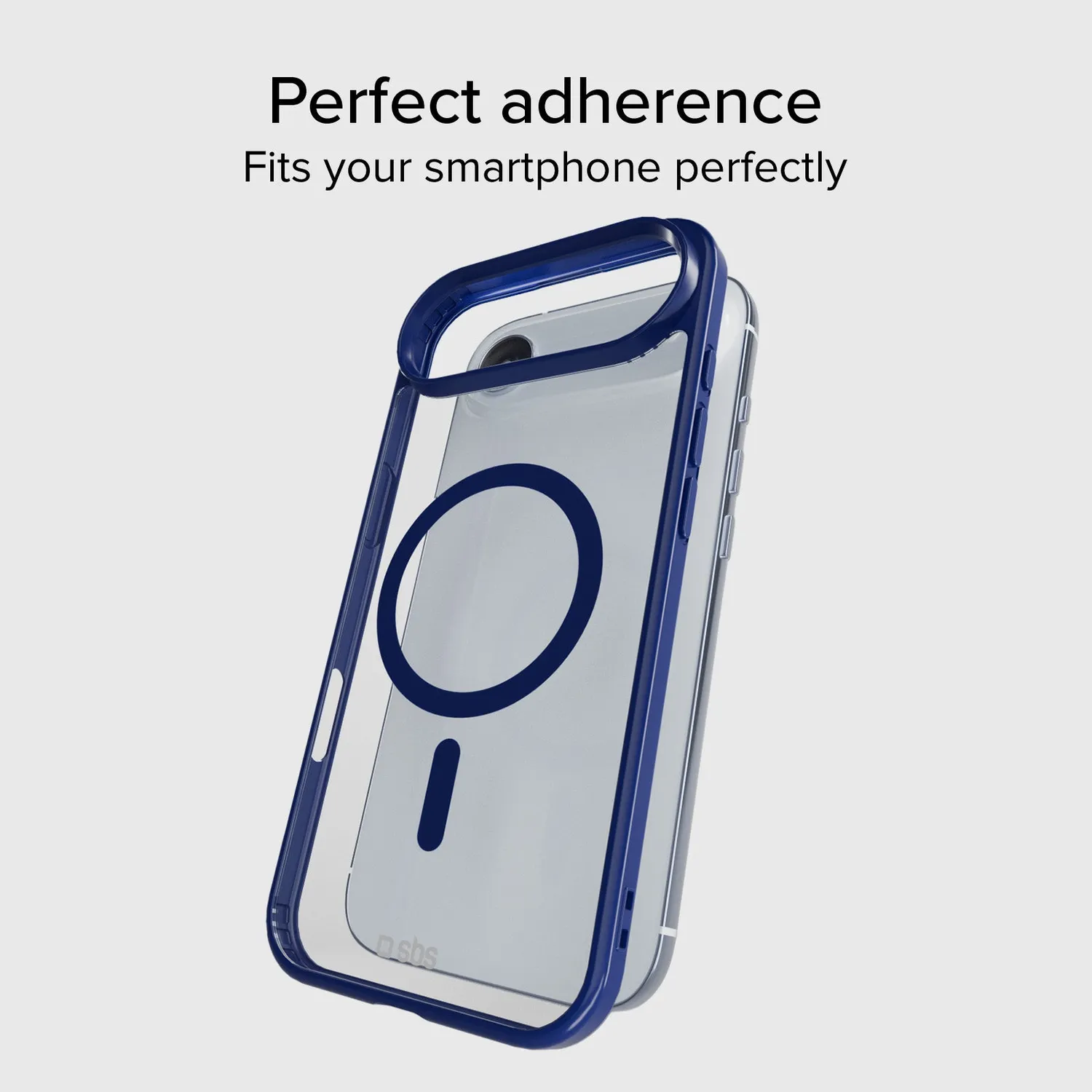 SBS iPhone Air Hülle MagSafe Blau transparent slim
