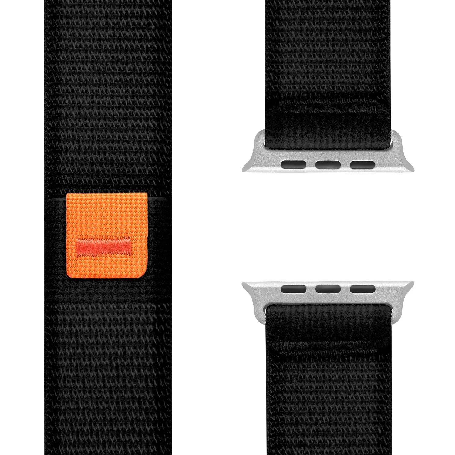 arktis Trail Apple Watch Armband Schwarz Klett Polyester