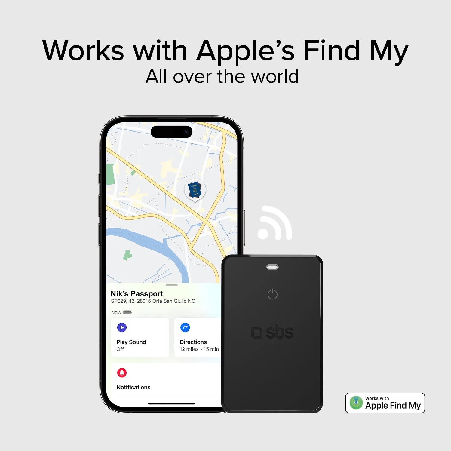 SBS Track My Card Apple Find My Tracker mit Akku