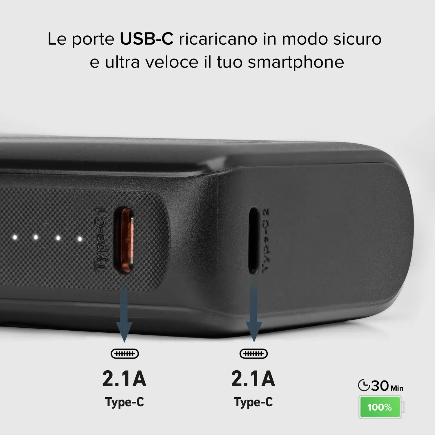 SBS Powerbank 10000 mAh Schwarz ultrakompakt