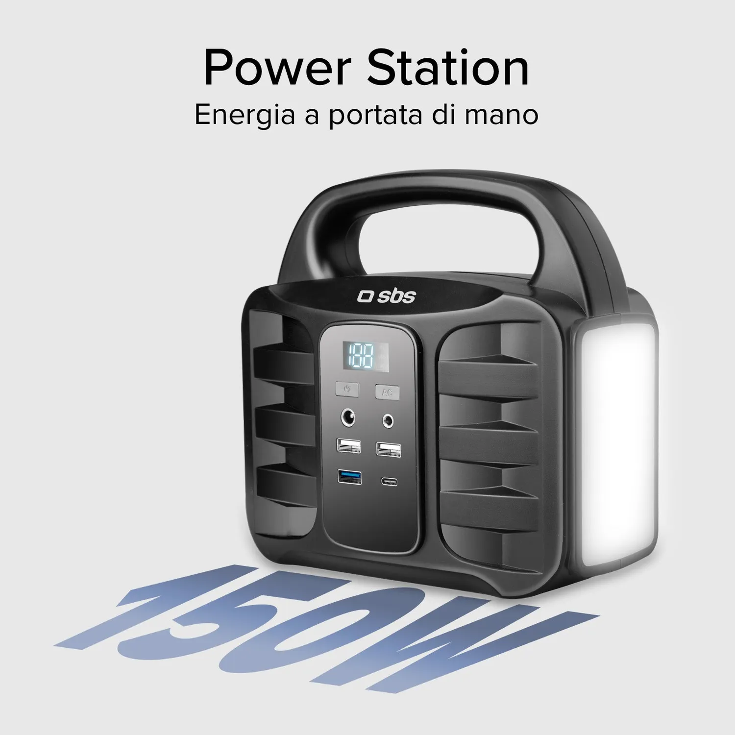 SBS Powerstation 150W tragbar 6 Ports für unterwegs