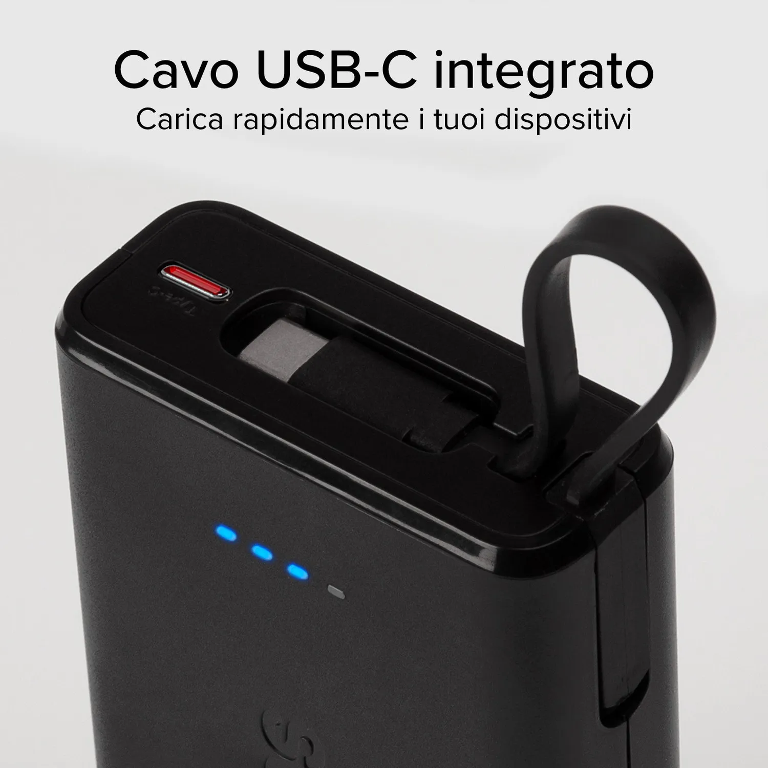 SBS Powerbank 10000 mAh PD 20W mit USB-C-Kabel