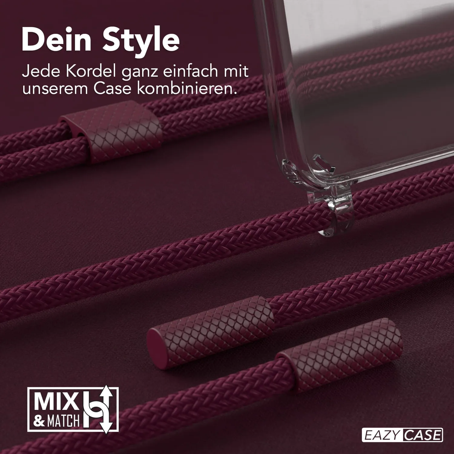 EAZY CASE Galaxy A52/A52s Handykette Beere mit Rope-Band