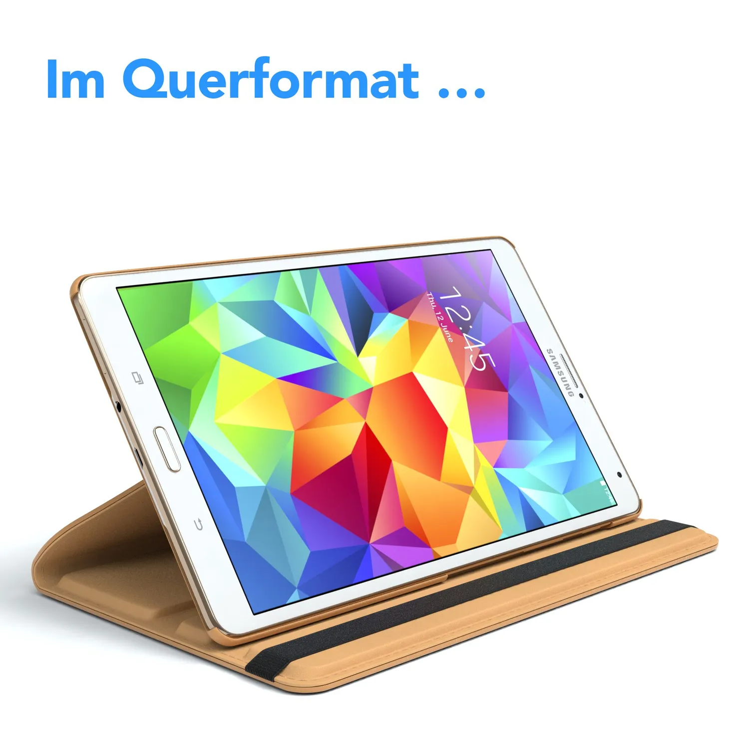 EAZY CASE Galaxy Tab 2 7.0 Tablethülle Hellbraun 360° drehbar