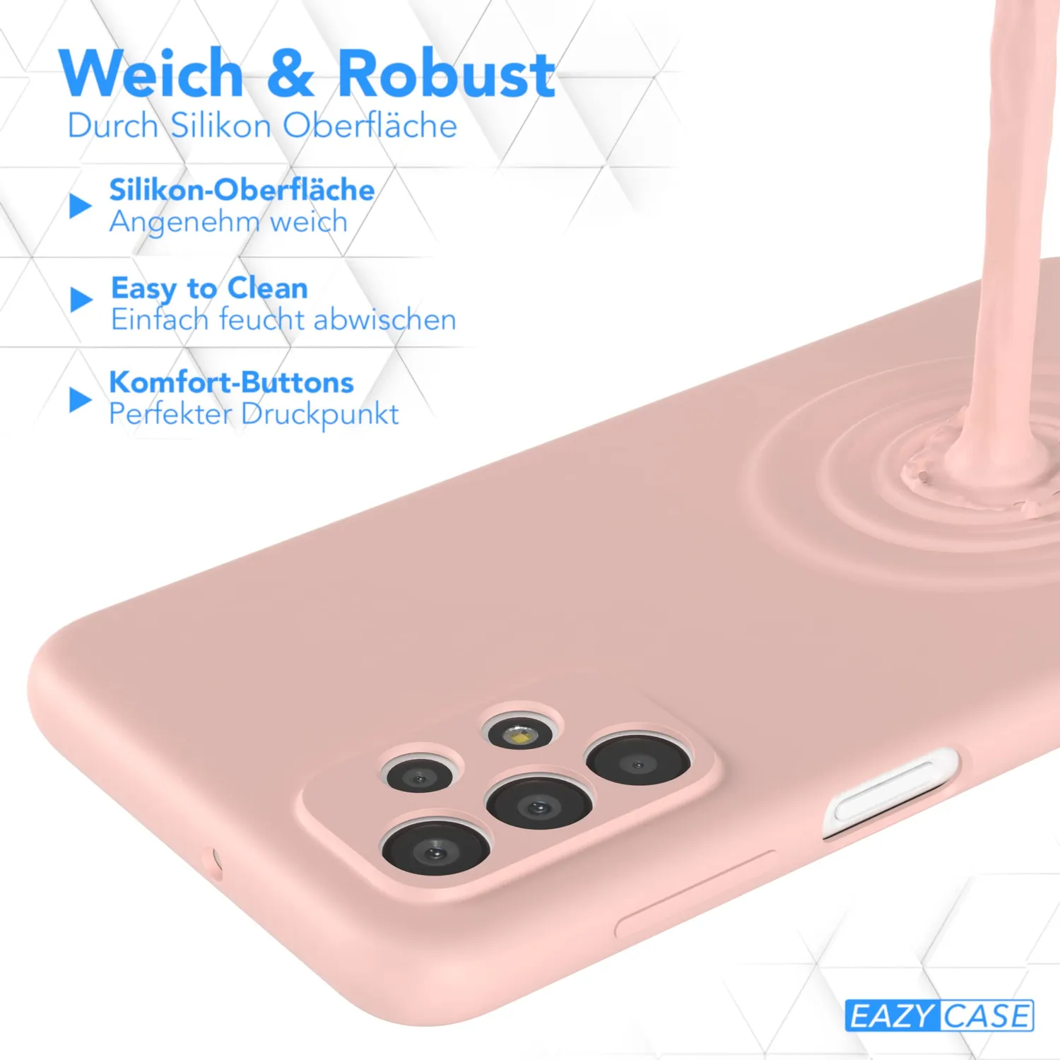 EAZY CASE Silikonhülle Galaxy A23 5G Alt Rosa matt