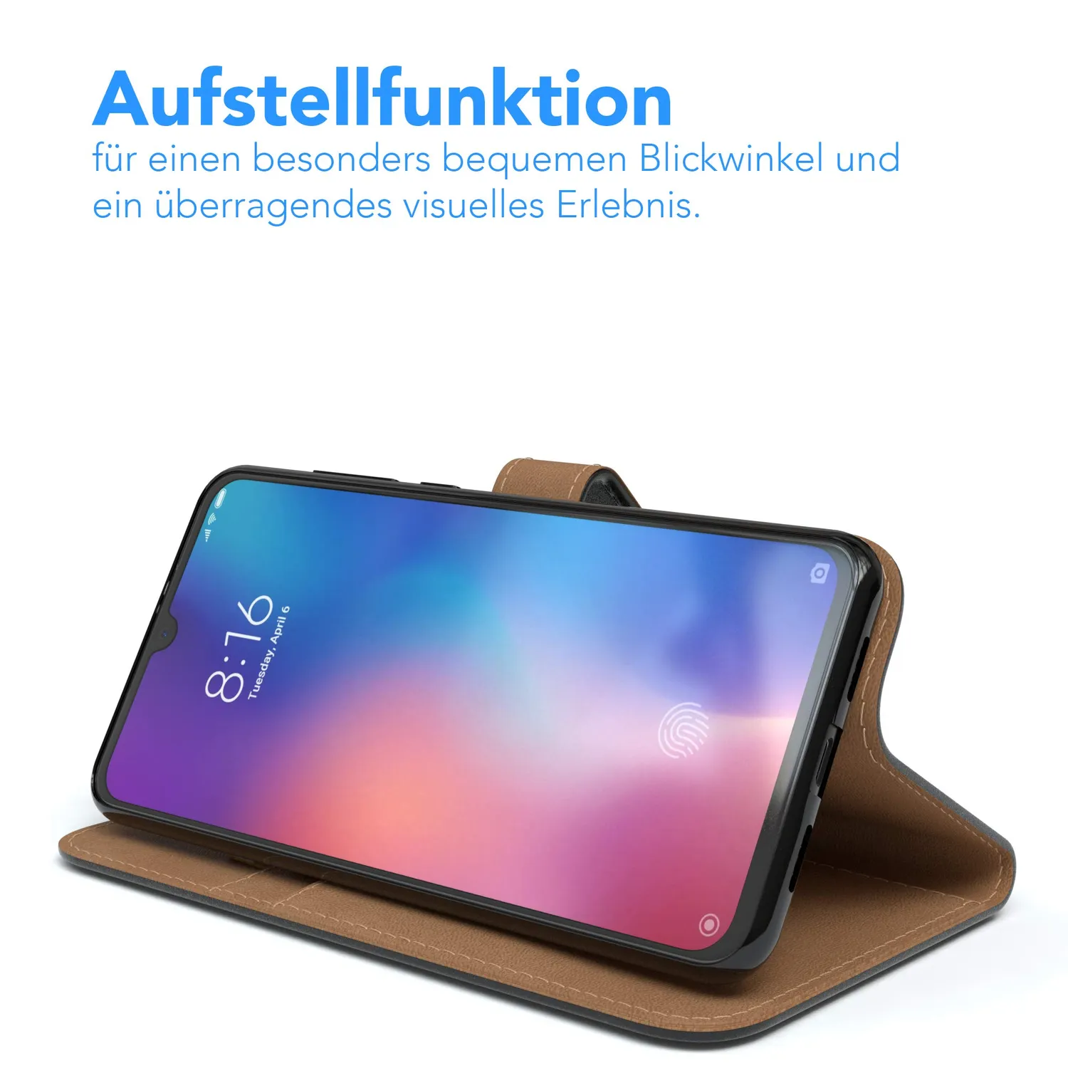 EAZY CASE Xiaomi Mi 9 Klapphülle schwarz Bookstyle