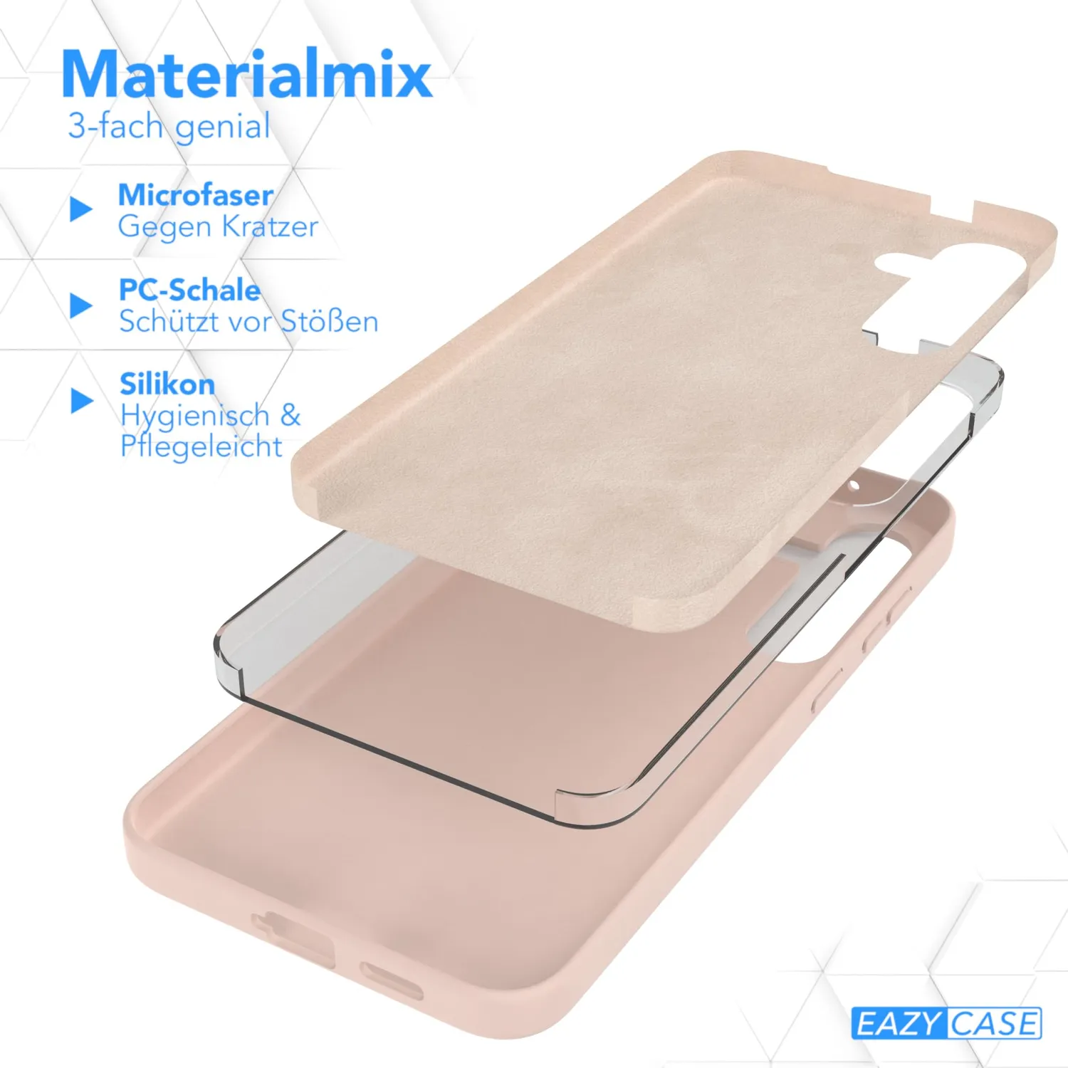 EAZY CASE Galaxy S24 Plus Premium Silikonhülle nude rosa