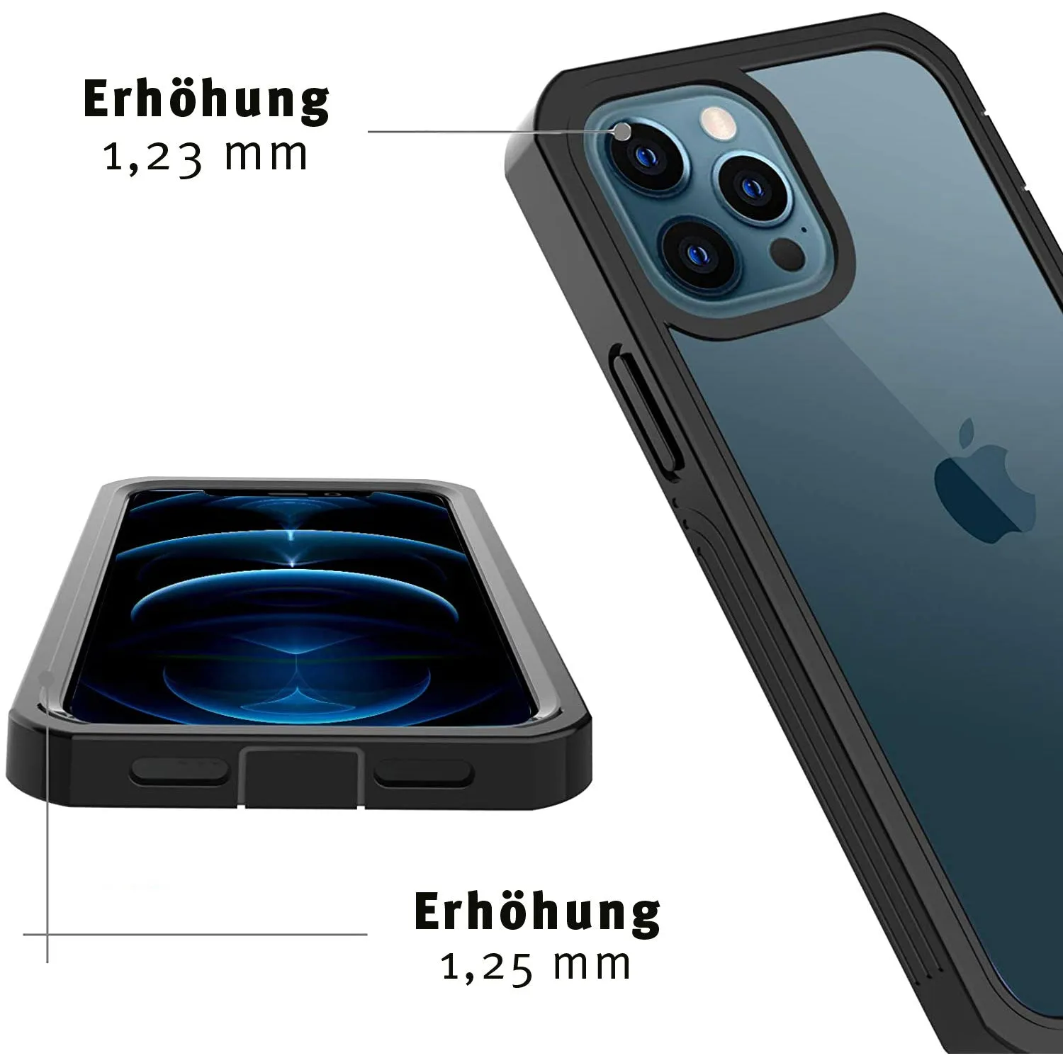 arktis 360ULTIMATE iPhone 14 Pro Case Schwarz 360-Grad