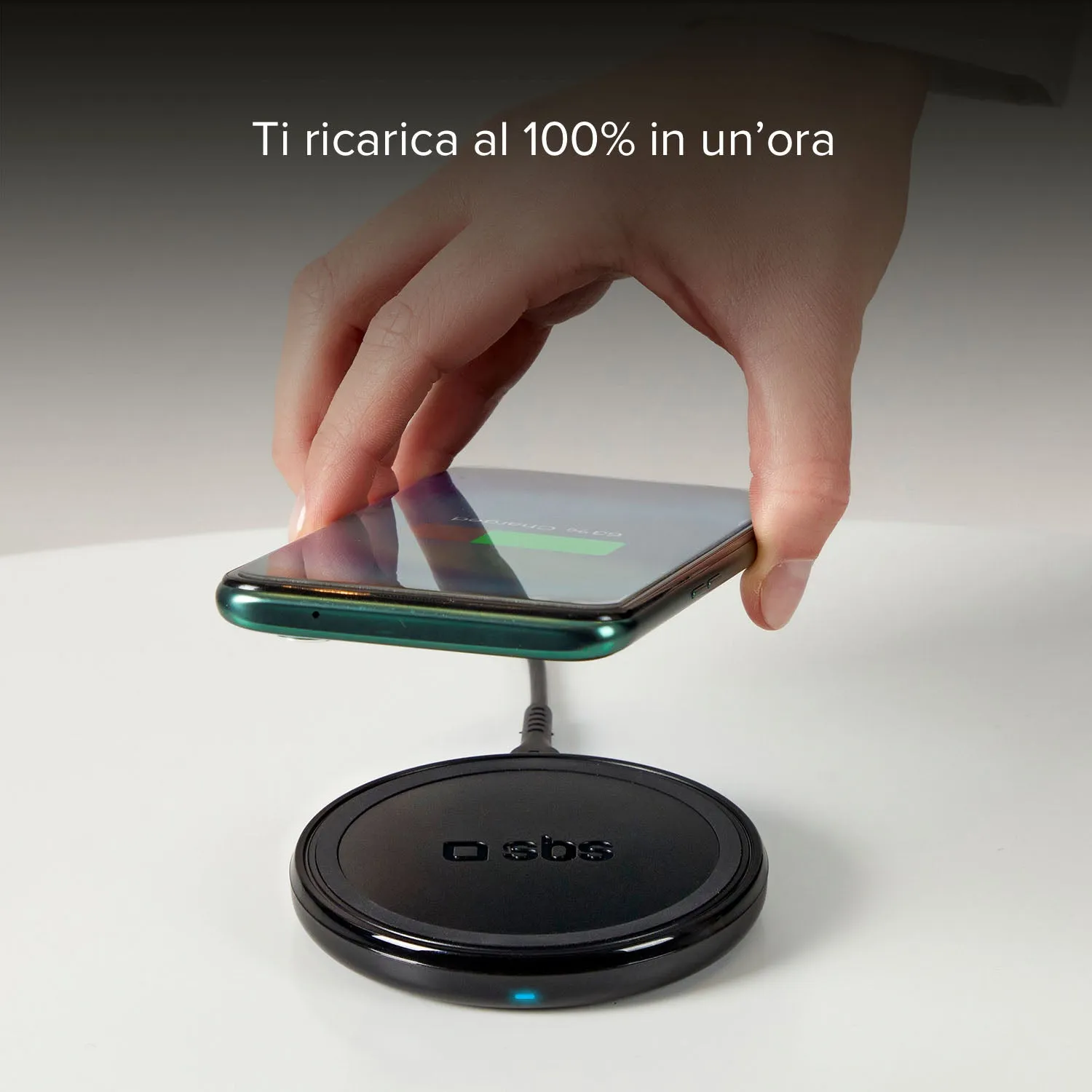 SBS Qi Wireless Charger Ladestation 10 Watt schwarz