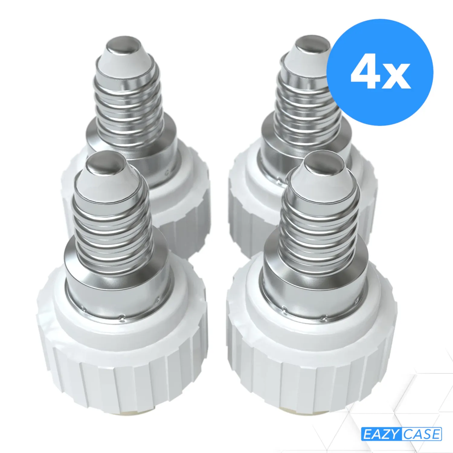 EAZY CASE E14 auf G9 Lampensockel Adapter Weiß 4er Set
