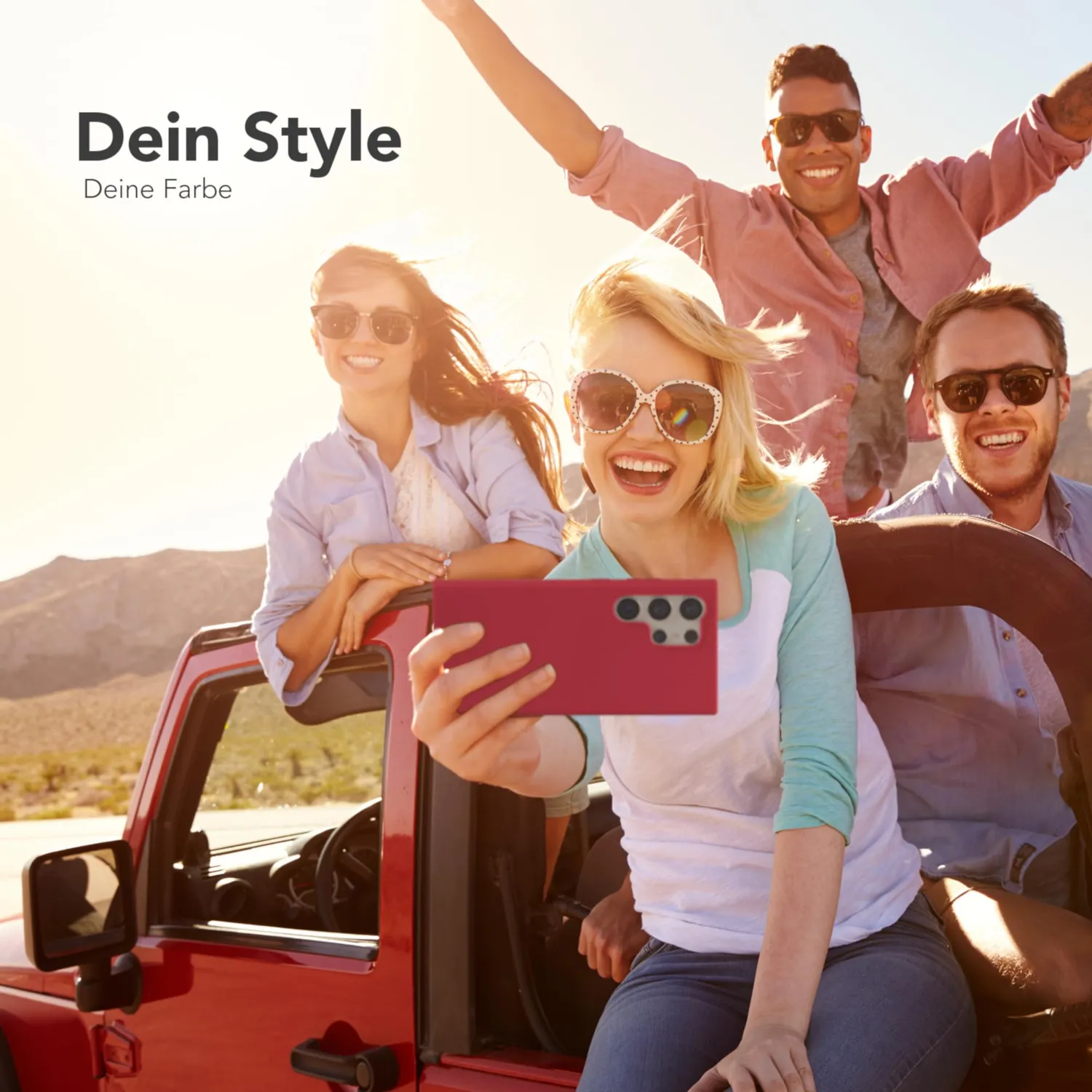 EAZY CASE Premium Silikon Galaxy S24 Ultra Handyhülle Beere matt