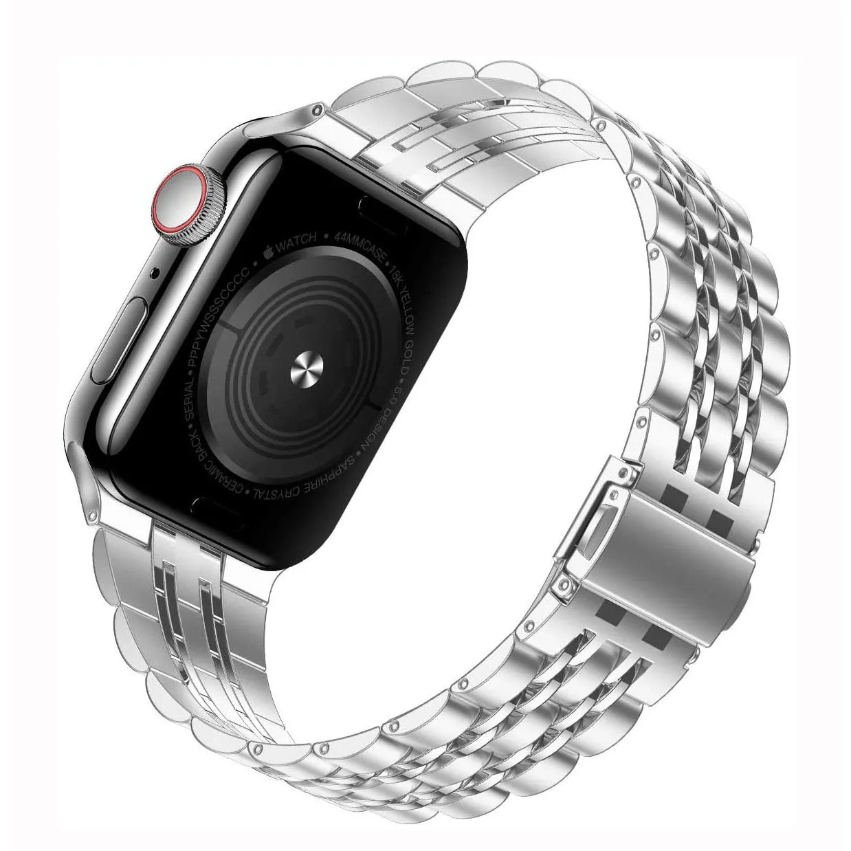 arktis Classic Gliederarmband Apple Watch 44mm Silber Edelstahl