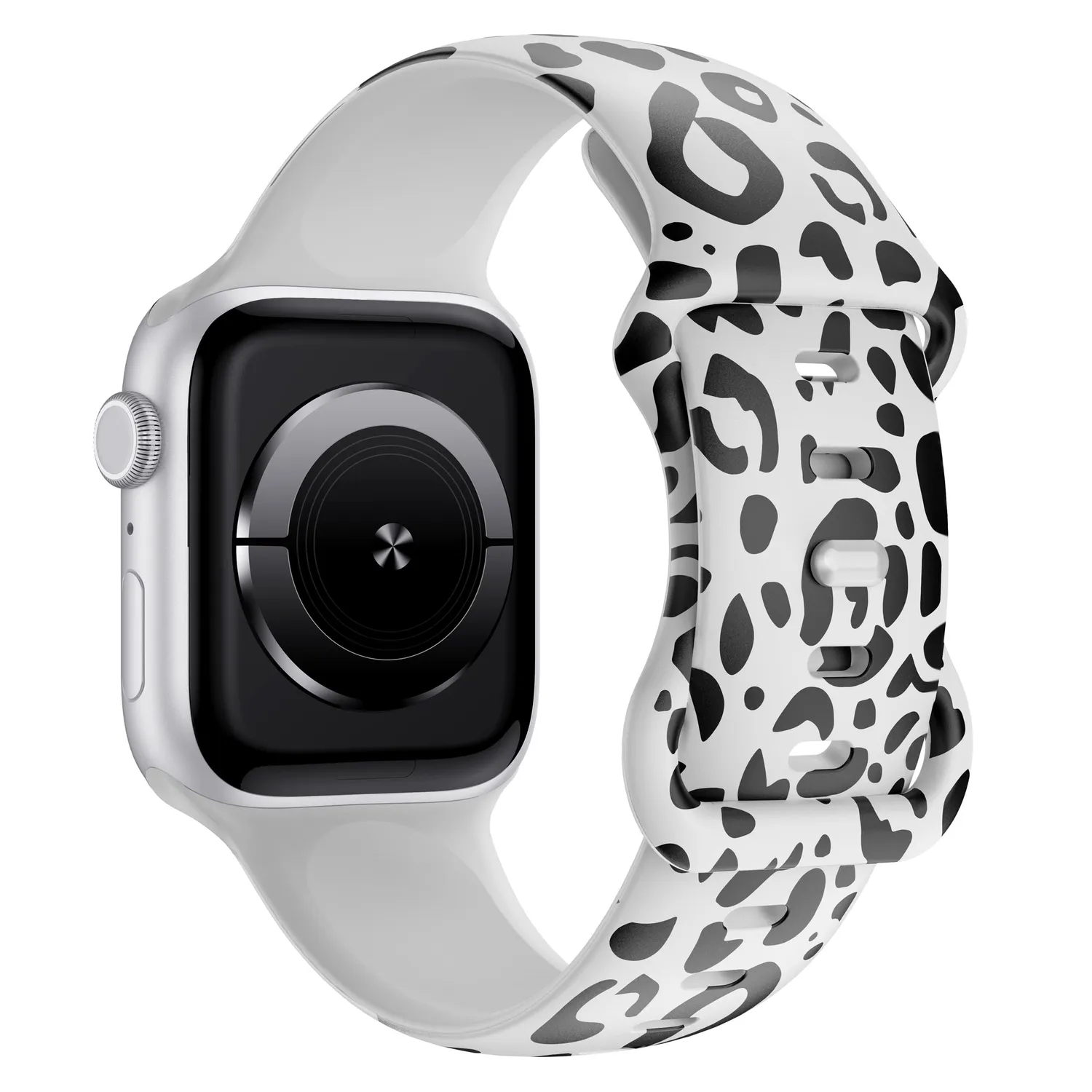 arktisband Snow Leopard Apple Watch Armband 44mm Silikon Leo