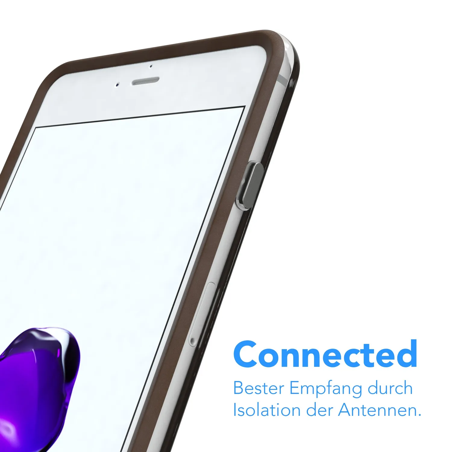 EAZY CASE Bumper für iPhone 7 Plus / 8 Plus Braun