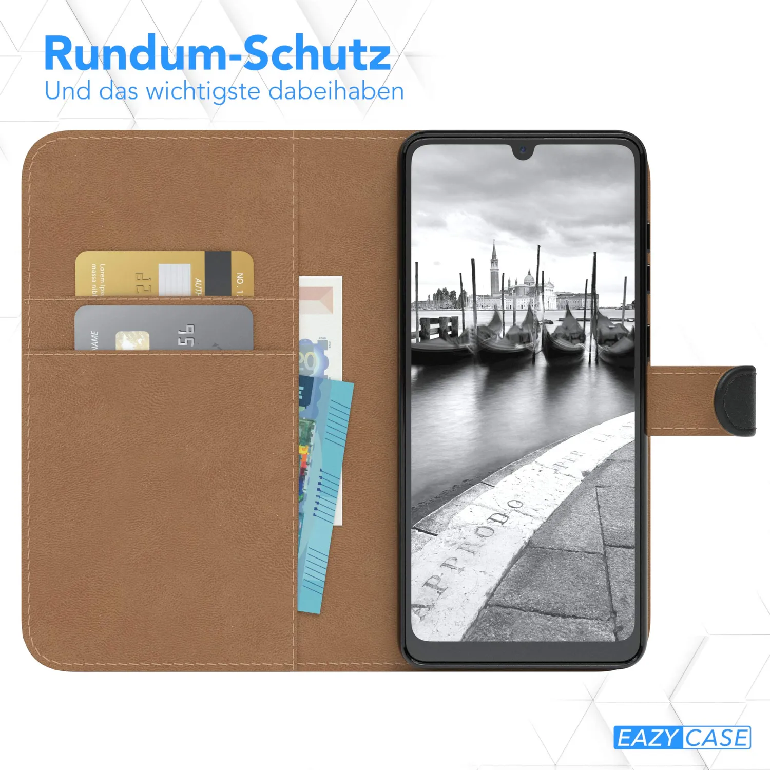 EAZY CASE Galaxy A31 Klapphülle Schwarz Book