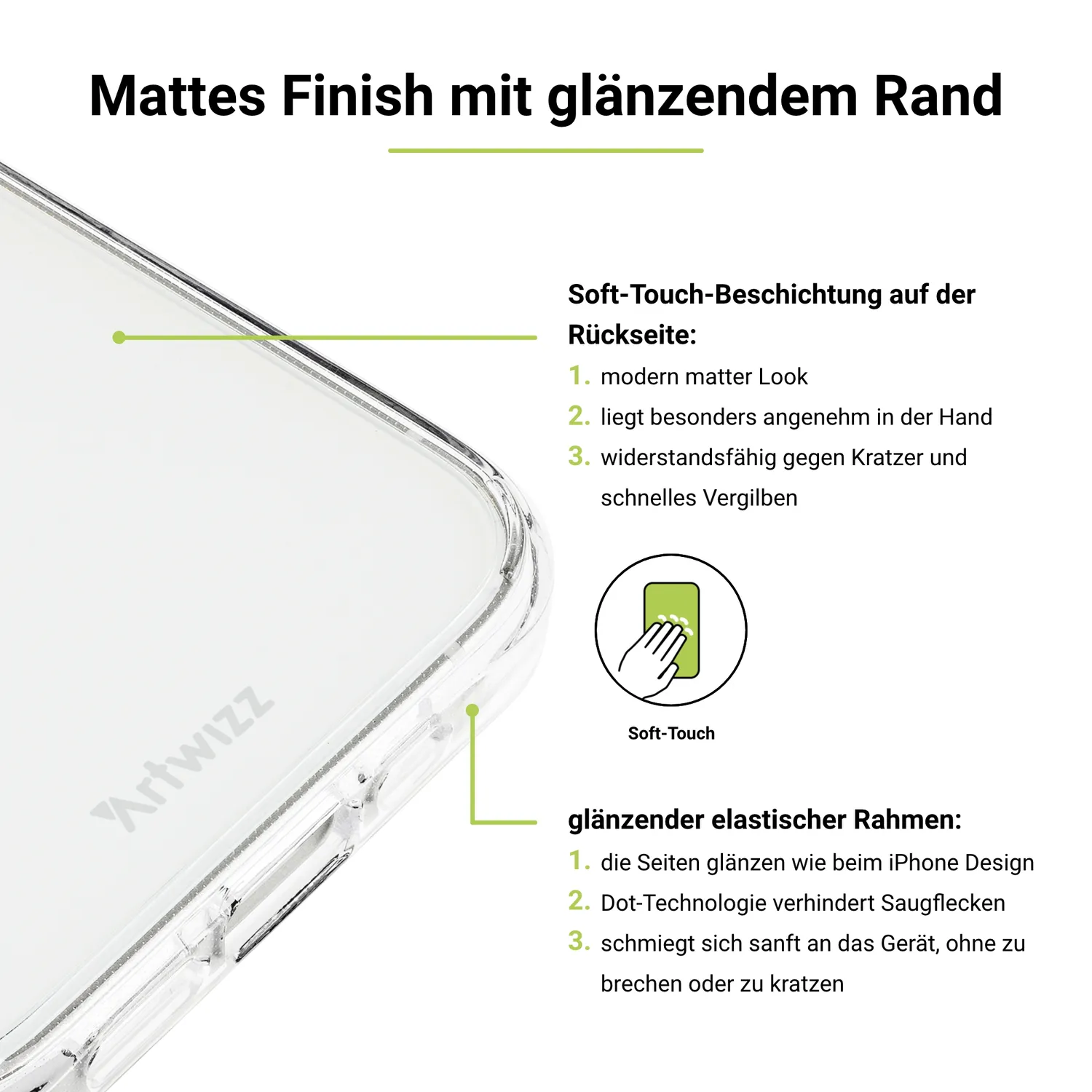 Artwizz IcedClip Clear iPhone 14 Pro Max Hülle transparent