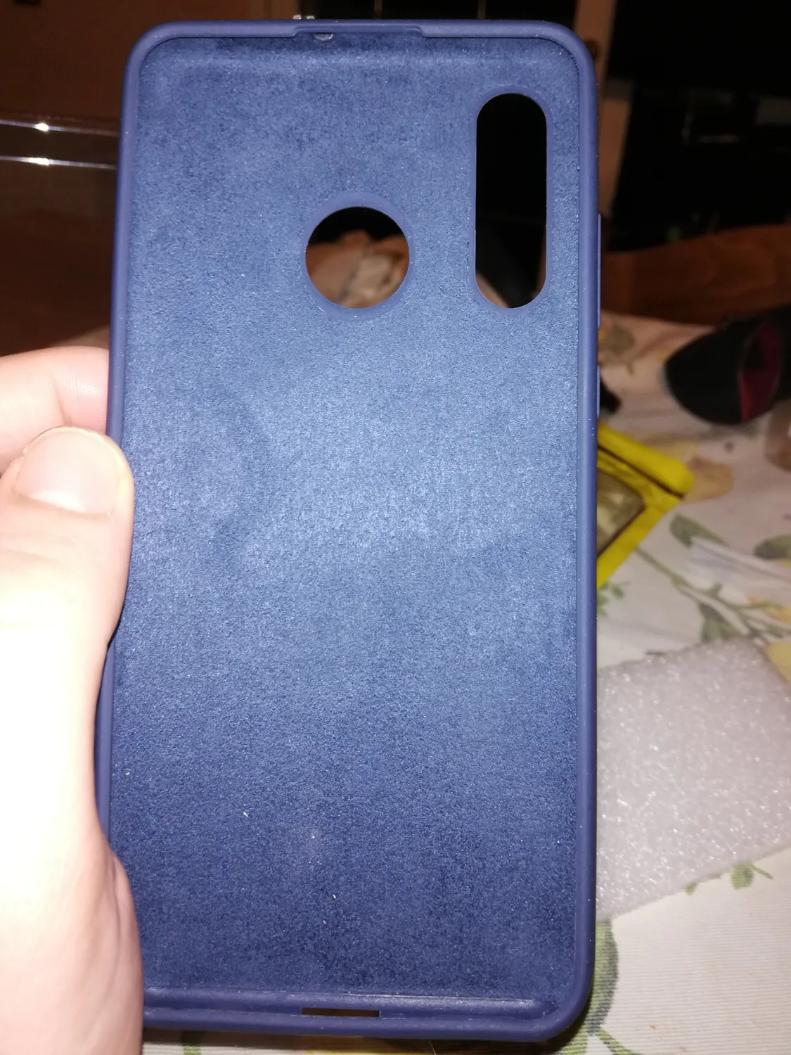 YATWIN Huawei P30 Lite Silikonhülle Blau Mikrofaser