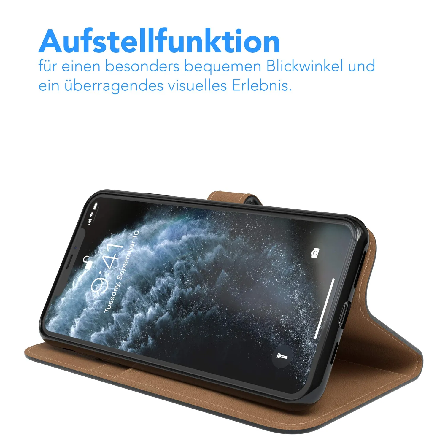EAZY CASE Book iPhone 11 Pro Max Klapphülle Schwarz