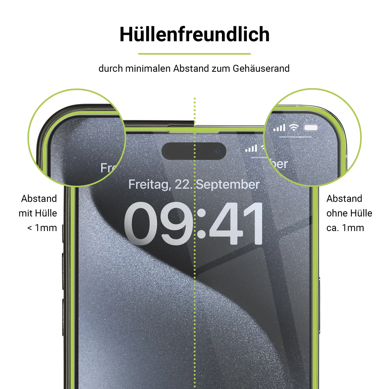 Artwizz SecondDisplay iPhone 16/15 Schutzglas 3er klar