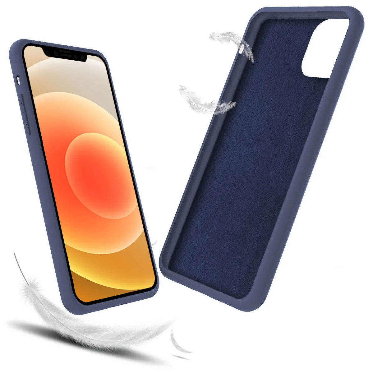 arktis Silikon Case iPhone 15 Hülle Schwarz Griffig