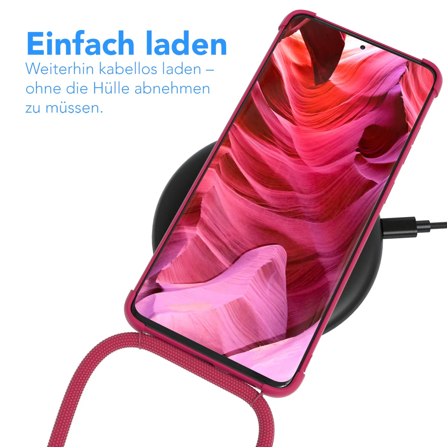 EAZY CASE Galaxy S20 Plus Handykette Beere Silikon