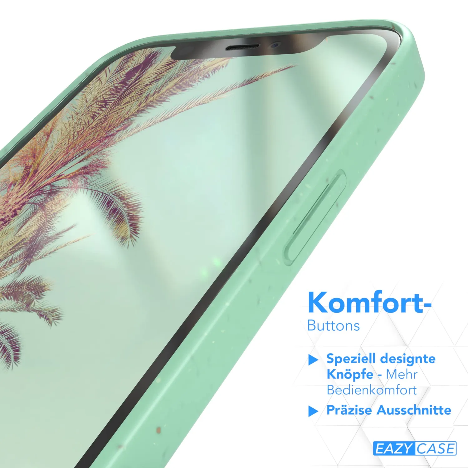 EAZY CASE iPhone 12 Bio Handyhülle Grün Pflanzenfaser