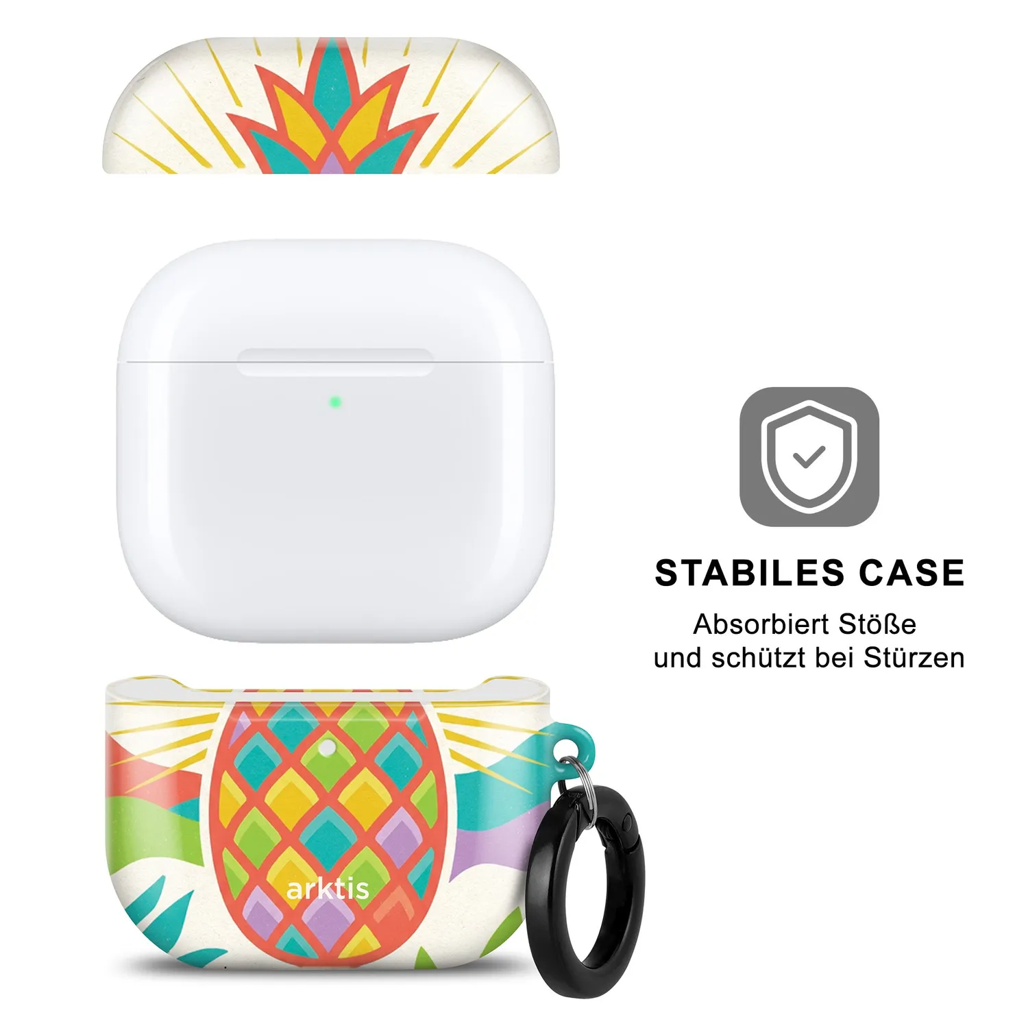 arktis AirPods 5 Hülle Tropic Pineapple Polycarbonat