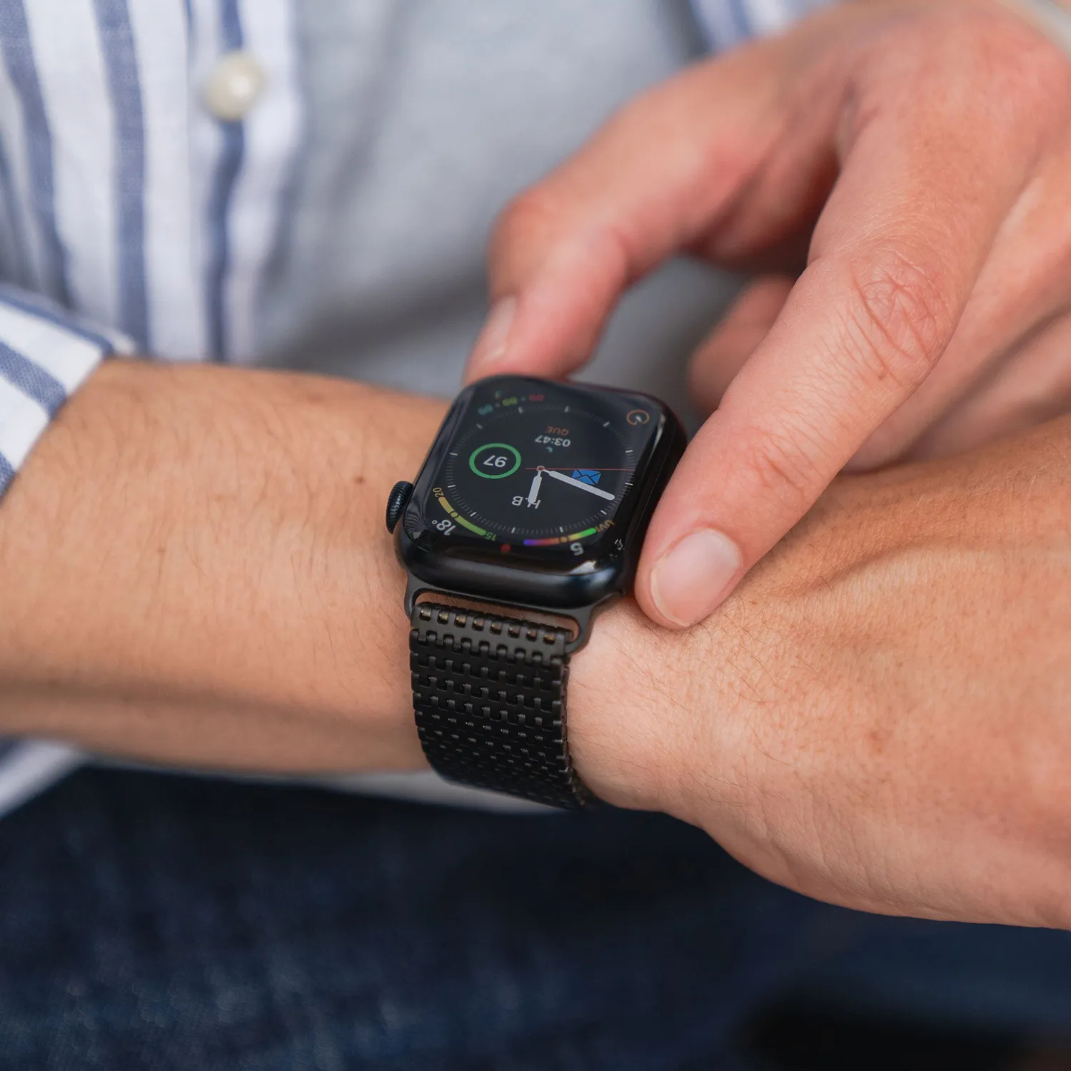 arktis Aurora Apple Watch Edelstahl-Armband mit Magnetverschluss